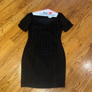 Elene Woman’s Black Short Sleeve Dress Size 12